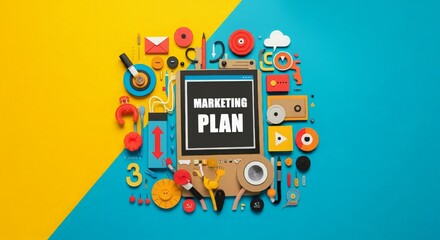 Marketing Plan Concept Graphic Background