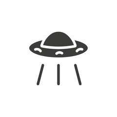 Alien ship icon simple vector symbol