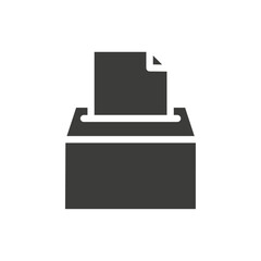 Ballot box icon simple vector symbol
