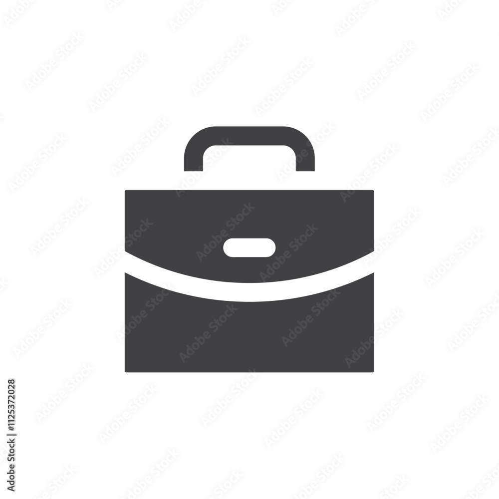 Poster briefcase icon simple vector symbol