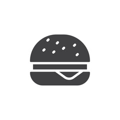 Burger icon simple vector symbol