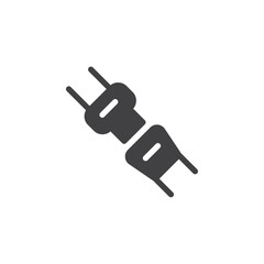 Car seat belt icon simple vector symbol