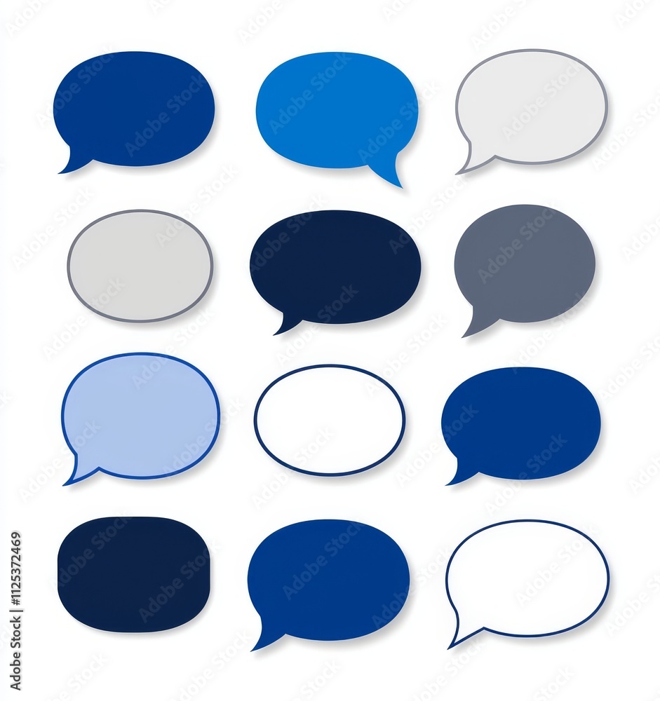 Poster message bubbles in a chat box. a template for a messenger screen with balloons. a modern flat design