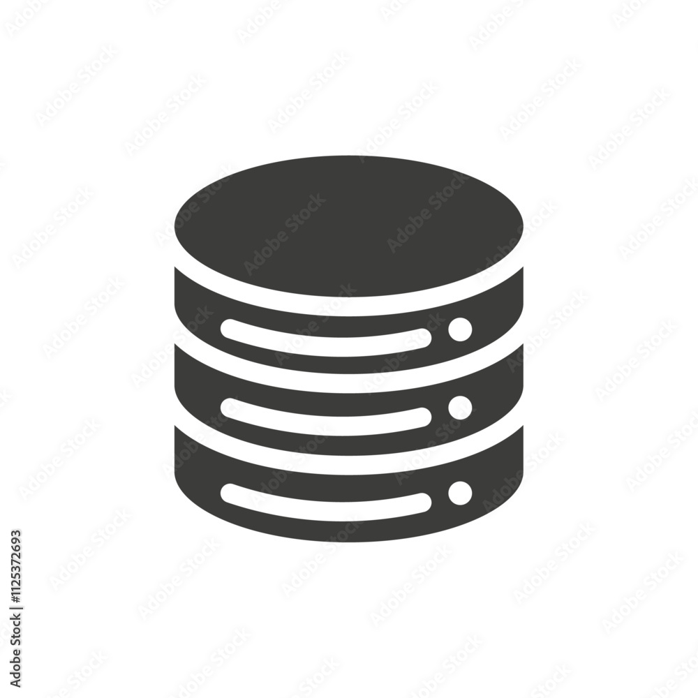 Fototapete Database icon simple vector symbol