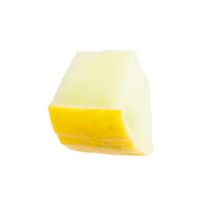 Piece of ripe melon isolated on white