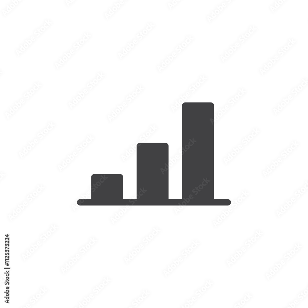 Poster growing graph icon simple vector symbol