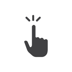 Hand click icon simple vector symbol