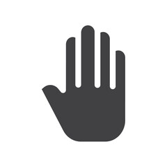 Hand icon simple vector symbol
