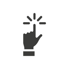 Hand click icon simple vector symbol