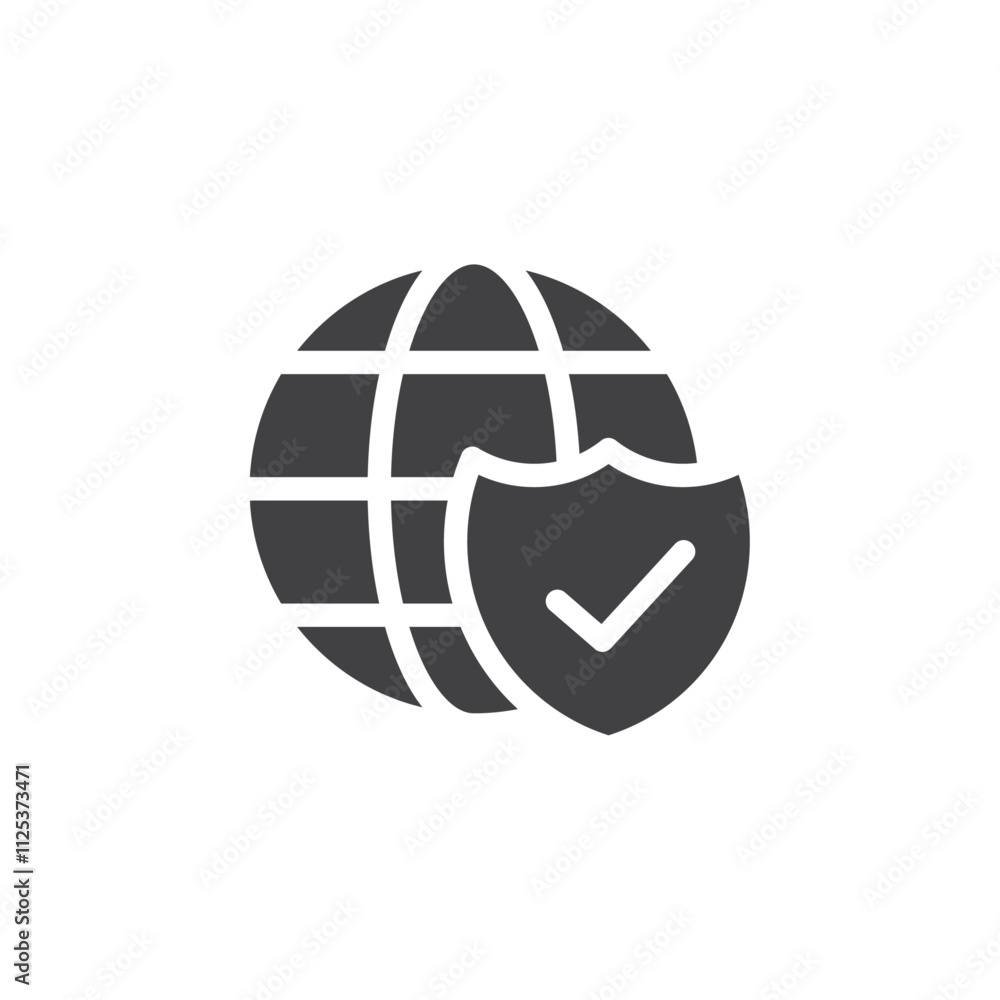 Poster internet security icon simple vector symbol