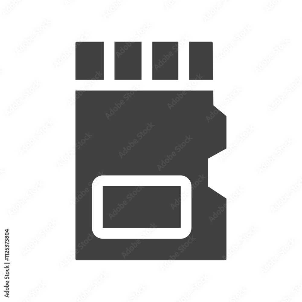 Poster memory card icon simple vector symbol