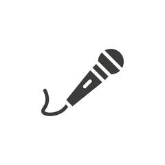 Microphone icon simple vector symbol