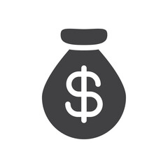 Money bag icon simple vector symbol