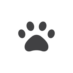 Paw icon simple vector symbol