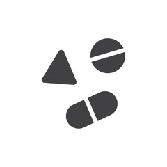 Pills icon simple vector symbol