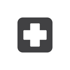 Plus icon simple vector symbol