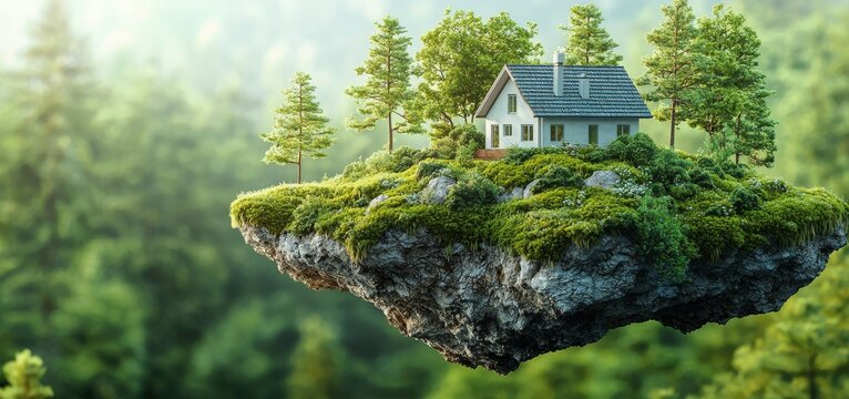 Joint urban development that includes green areas and eco-friendly design, set against a solid color background.