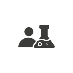 Scientist icon simple vector symbol