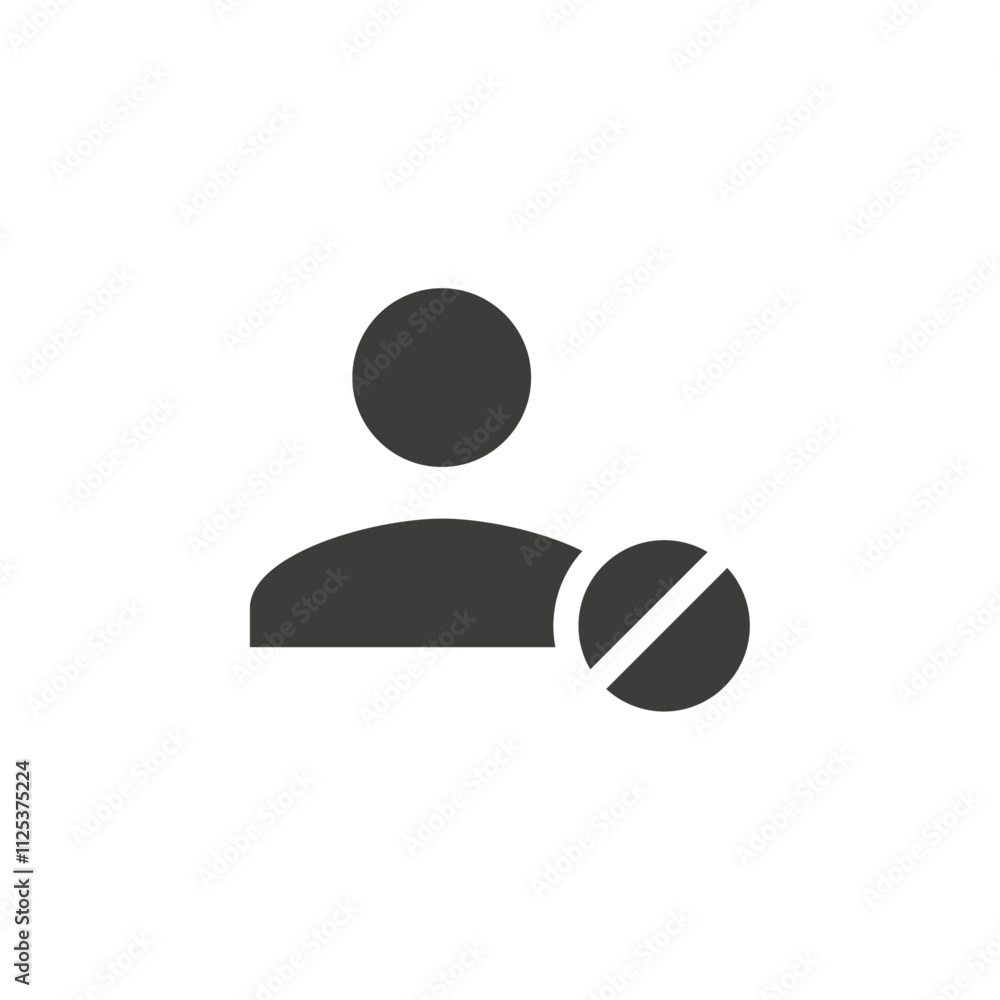 Poster user icon simple vector symbol