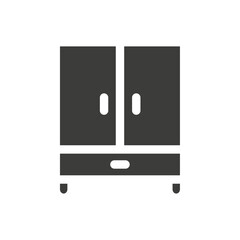 Wardrobe icon simple vector symbol