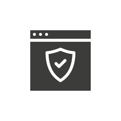 Website protection icon simple vector symbol