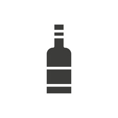 Wine bottle icon simple vector symbol