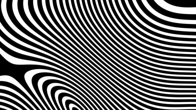 Motion background with animated black and white zebra lines (1920x1080 30fps 12s).