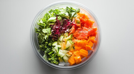 Round Transparent Food Tray with Top-Down Perspective for Clean Aesthetic