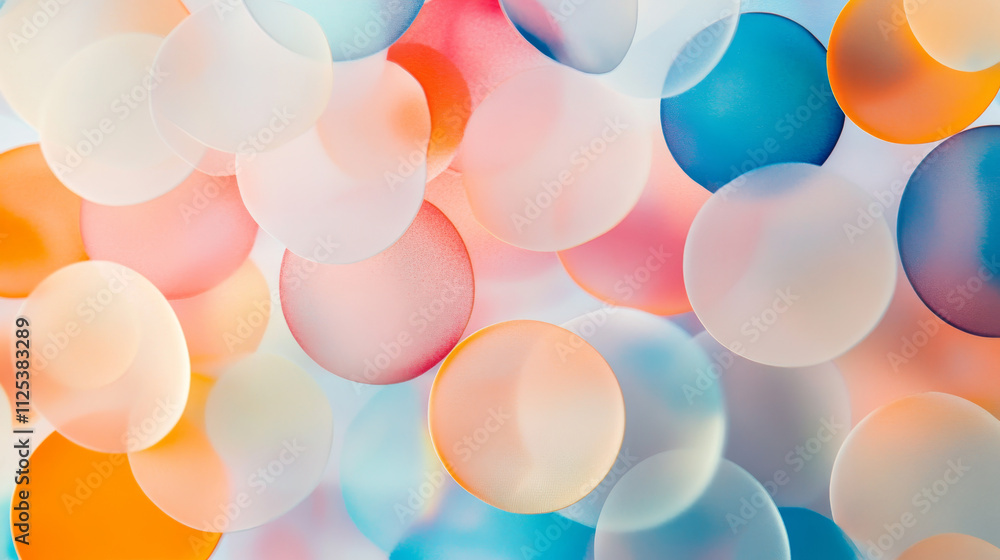 Poster abstract color gradient spots set isolated on transparent background. vector realistic illustration 