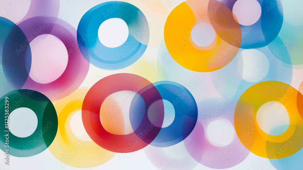Poster abstract color gradient spots set isolated on transparent background. vector realistic illustration 