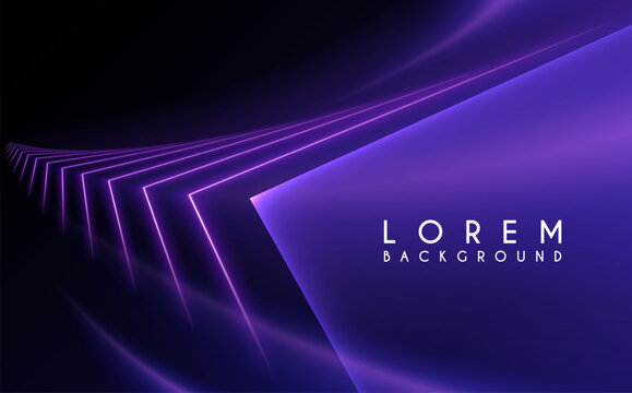 Abstract neon light arrows background