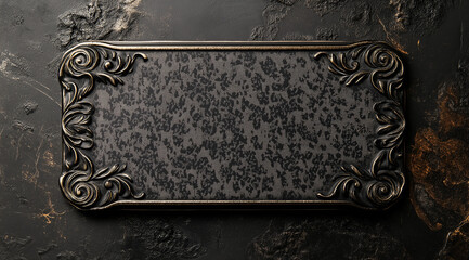 Sturdy Rectangular Metal Label with Patterned Design for Modern Branding