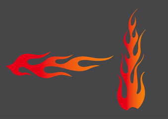 vector colorful flame, fire, fire illustration