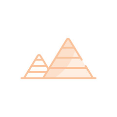 Pyramid vector icon