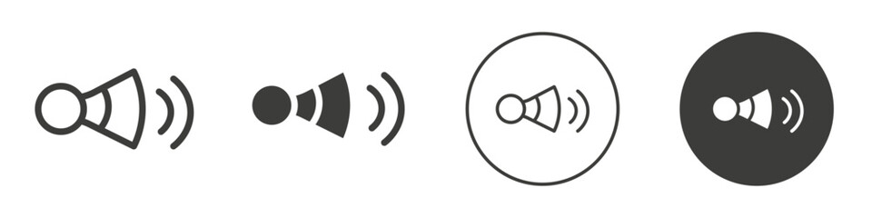 Car horn icon Simple outline vector logo