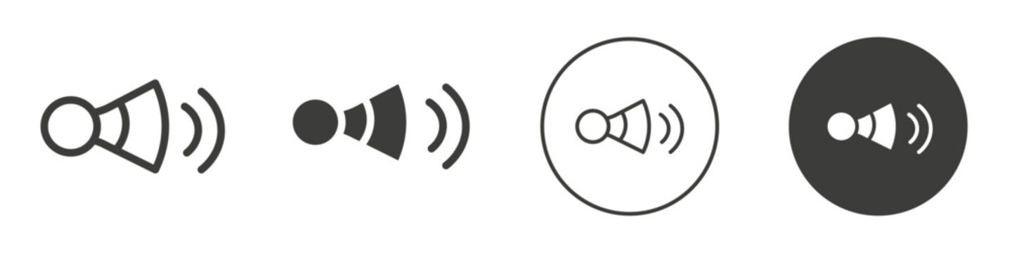Car horn icon Simple outline vector logo