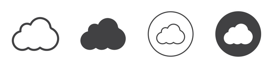 Cloud icon Simple outline vector logo