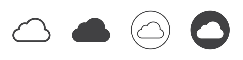 Cloud icon Simple outline vector logo