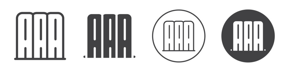 Library icon Simple outline vector logo