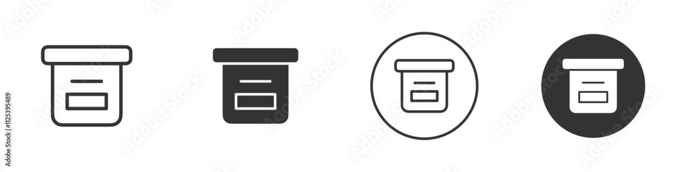 Poster office file box icon simple outline vector logo