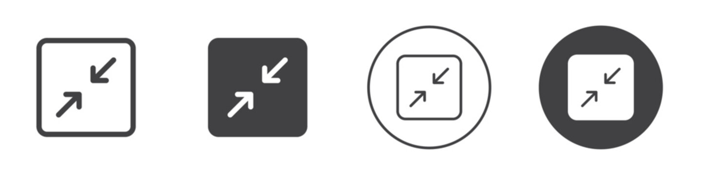 minimize icon Simple outline vector logo