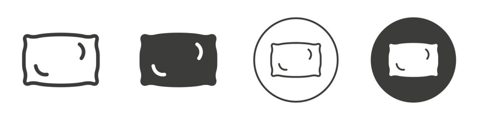 Pillow icon Simple outline vector logo