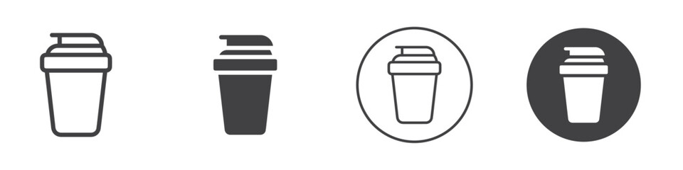 Shaker icon Simple outline vector logo