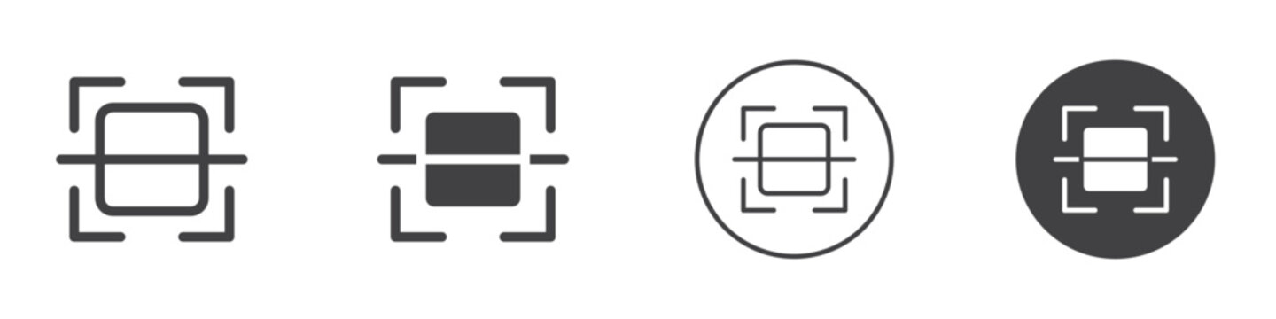 scan qr code icon Simple outline vector logo