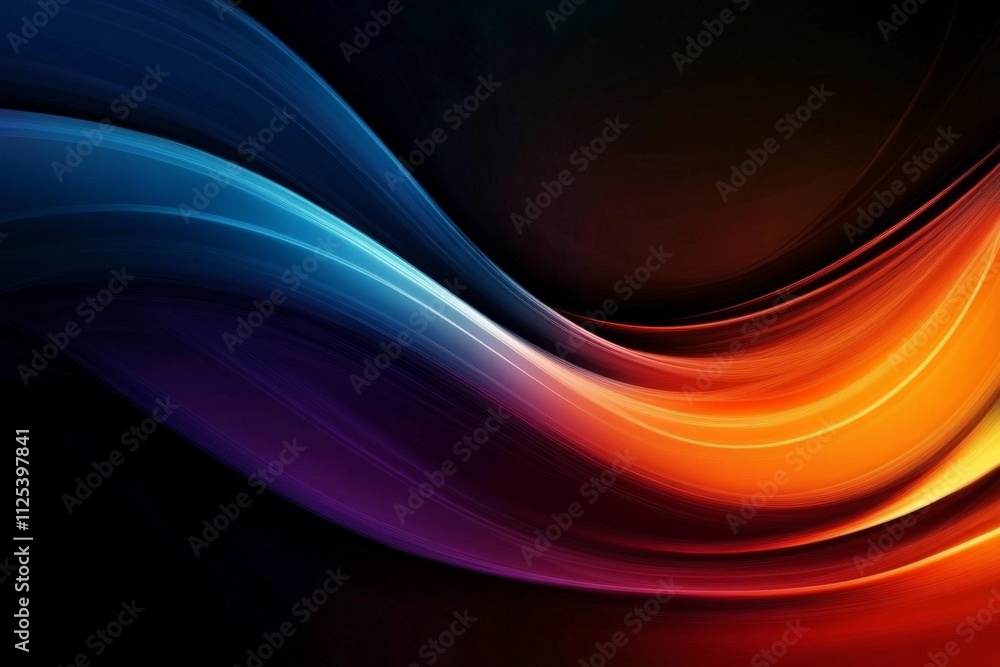 Poster a vibrant abstract background showcasing a gradient wave design.