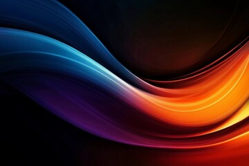 Obraz premium A vibrant abstract background showcasing a gradient wave design.