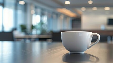 Fototapeta premium cup of tea to the desk in the office