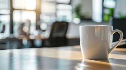 cup of tea to the desk in the office