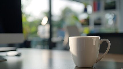cup of tea to the desk in the office