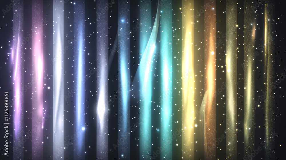 Aufkleber light dividers, abstract flare lines with glow and shine effect. shiny borders of flash, glare or li